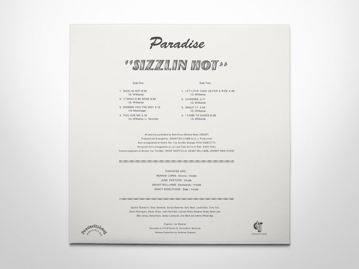 Paradise - Sizzlin Hot (Back Cover)
